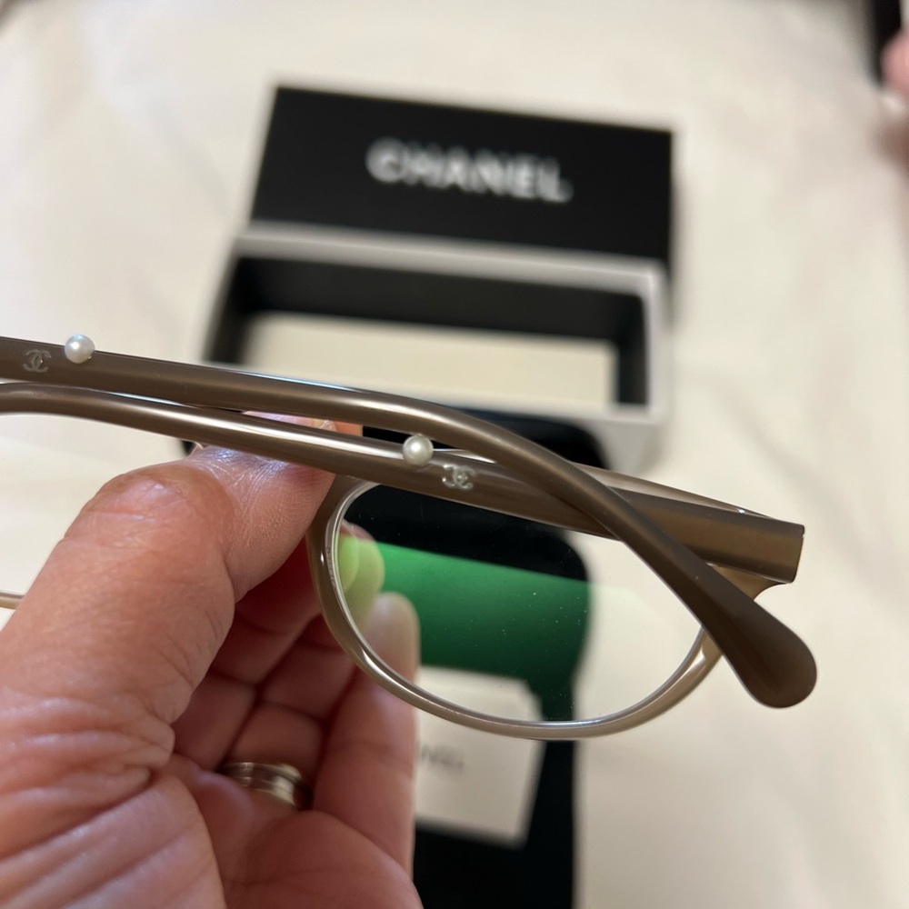 CHANEL Taupe Eyeglasses with Case - Picture 5 of 7